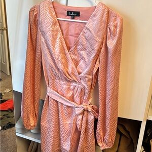 Lulus Pink Wrap Dress